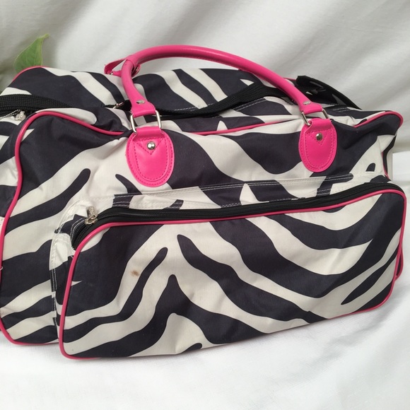 Murval Zebra Print Roller Duffle Tote Bag - Picture 7 of 14